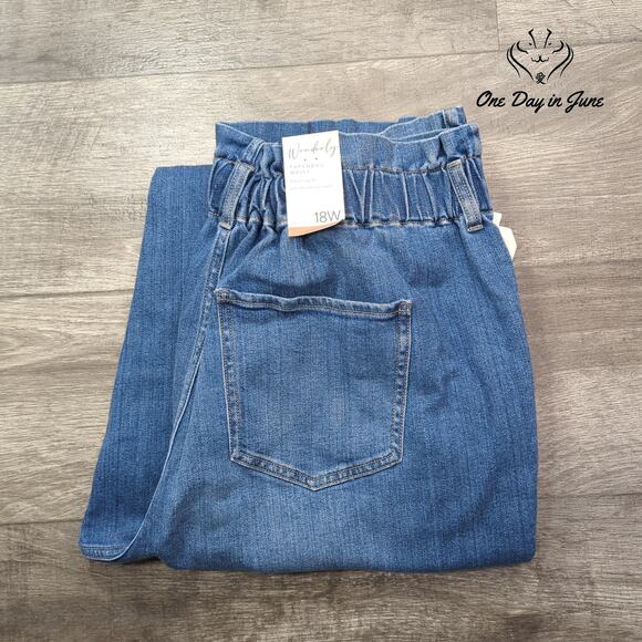 Wonderly Plus Size Paperbag Waist Jeans Size 18W - Picture 6 of 6